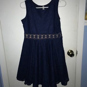 Navy Blue Lacy Dress